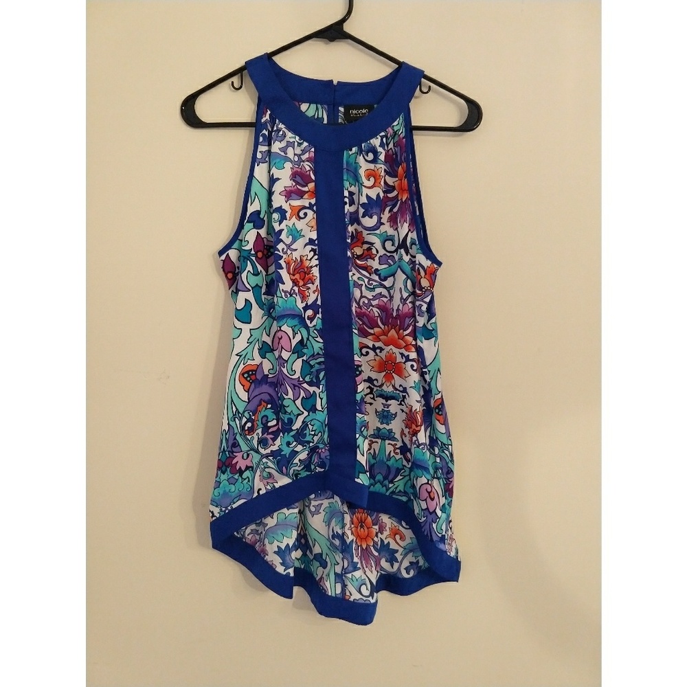 EUC colorful Nicole by Nicole Miller dress tank